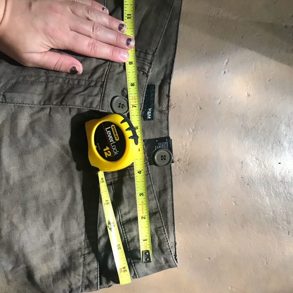 2 for $15/ H&M Brown linen wide leg pants - Picture 11 of 13